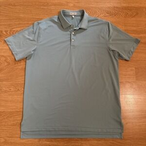 Peter Millar Polo Golf Shirt Men's Summer Comfort XL Green/Purple Stripe Stretch